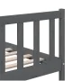 Gray solid wood bed frame 200x200 cm by vidaXL, Beds and slatted bases - Ref: Foro24-3101175, Price: 191,46 €, Discount: %