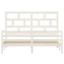 White solid wood bed frame Supe King 180x200 cm by vidaXL, Beds and slatted bases - Ref: Foro24-3101299, Price: 162,48 €, Dis...