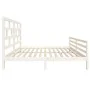 White solid wood bed frame Supe King 180x200 cm by vidaXL, Beds and slatted bases - Ref: Foro24-3101299, Price: 162,48 €, Dis...