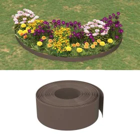 Bordura de jardín polietileno marrón 10 m 20 cm de vidaXL, Ribetes y bordes para jardín - Ref: Foro24-154401, Precio: 53,02 €...