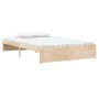 Solid wood bed frame 120x200 cm by vidaXL, Beds and slatted bases - Ref: Foro24-814944, Price: 102,10 €, Discount: %