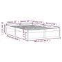 Estructura de cama madera maciza 120x200 cm de vidaXL, Camas y somieres - Ref: Foro24-814944, Precio: 102,10 €, Descuento: %
