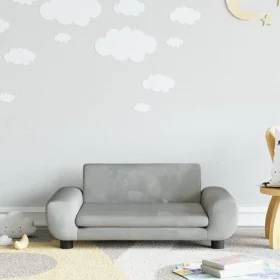 Sofá para niños de terciopelo gris claro 70x45x33 cm von vidaXL, Baby- und Kleinkindmöbel - Ref: Foro24-3196387, Preis: 72,84...