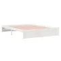Estructura de cama madera maciza blanca King Size 150x200 cm de vidaXL, Camas y somieres - Ref: Foro24-814955, Precio: 138,10...