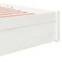 White solid wood bed frame King Size 150x200 cm by vidaXL, Beds and slatted bases - Ref: Foro24-814955, Price: 138,13 €, Disc...