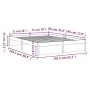 White solid wood bed frame King Size 150x200 cm by vidaXL, Beds and slatted bases - Ref: Foro24-814955, Price: 138,13 €, Disc...