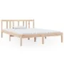 Solid wood double bed frame 135x190 cm by vidaXL, Beds and slatted bases - Ref: Foro24-814859, Price: 96,63 €, Discount: %
