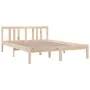 Solid wood double bed frame 135x190 cm by vidaXL, Beds and slatted bases - Ref: Foro24-814859, Price: 96,63 €, Discount: %