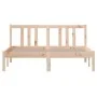 Solid wood double bed frame 135x190 cm by vidaXL, Beds and slatted bases - Ref: Foro24-814859, Price: 96,63 €, Discount: %