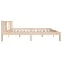 Solid wood double bed frame 135x190 cm by vidaXL, Beds and slatted bases - Ref: Foro24-814859, Price: 96,63 €, Discount: %