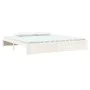 White solid wood bed frame 200x200 cm by vidaXL, Beds and slatted bases - Ref: Foro24-814970, Price: 146,99 €, Discount: %