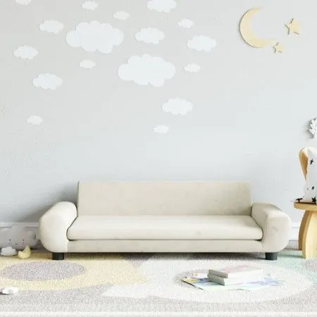 Sofá para niños de terciopelo crema 100x54x33 cm von vidaXL, Baby- und Kleinkindmöbel - Ref: Foro24-3196385, Preis: 104,46 €,...