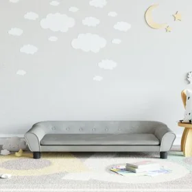 Light gray velvet children's sofa 100x50x26 cm by vidaXL, Baby and Toddler Furniture - Ref: Foro24-3196394, Price: 103,60 €, ...