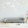 Hellgraues Samt-Kinder-Sofa 100x50x26 cm von vidaXL, Baby- und Kleinkindmöbel - Ref: Foro24-3196394, Preis: 103,46 €, Rabatt: %