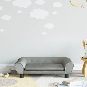 Sofá para niños de terciopelo gris claro 70x45x26 cm by vidaXL, Baby and Toddler Furniture - Ref: Foro24-3196401, Price: 68,5...