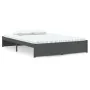 Gray solid wood bed frame 140x200 cm by vidaXL, Beds and slatted bases - Ref: Foro24-814951, Price: 121,50 €, Discount: %