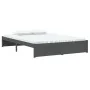 Gray solid wood bed frame 140x200 cm by vidaXL, Beds and slatted bases - Ref: Foro24-814951, Price: 121,50 €, Discount: %