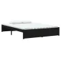 Schwarzer Massivholzbettrahmen 140x190 cm von vidaXL, Betten und Lattenroste - Ref: Foro24-814933, Preis: 143,89 €, Rabatt: %