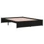 Schwarzer Massivholzbettrahmen 140x190 cm von vidaXL, Betten und Lattenroste - Ref: Foro24-814933, Preis: 143,89 €, Rabatt: %