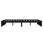 Schwarzer Massivholzbettrahmen 140x190 cm von vidaXL, Betten und Lattenroste - Ref: Foro24-814933, Preis: 143,89 €, Rabatt: %