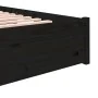 Black solid wood bed frame 140x190 cm by vidaXL, Beds and slatted bases - Ref: Foro24-814933, Price: 145,77 €, Discount: %