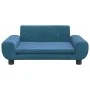 Blue velvet children's sofa 70x45x33 cm by vidaXL, Baby and Toddler Furniture - Ref: Foro24-3196386, Price: 79,16 €, Discount: %