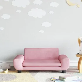Pink velvet children's sofa 70x45x33 cm by vidaXL, Baby and Toddler Furniture - Ref: Foro24-3196389, Price: 78,82 €, Discount: %