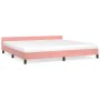 Rosa Samtbettgestell mit Kopfteil 200x200 cm von vidaXL, Betten und Lattenroste - Ref: Foro24-347596, Preis: 116,81 €, Rabatt: %