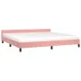 Pink velvet bed frame with headboard 200x200 cm by vidaXL, Beds and slatted bases - Ref: Foro24-347596, Price: 116,81 €, Disc...