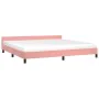 Rosa Samtbettgestell mit Kopfteil 200x200 cm von vidaXL, Betten und Lattenroste - Ref: Foro24-347596, Preis: 116,81 €, Rabatt: %