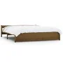 Honey brown solid wood bed frame 200x200 cm by vidaXL, Beds and slatted bases - Ref: Foro24-815067, Price: 145,66 €, Discount: %