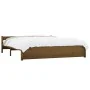 Estructura de cama madera maciza marrón miel 200x200 cm de vidaXL, Camas y somieres - Ref: Foro24-815067, Precio: 145,65 €, D...