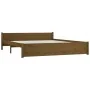Honey brown solid wood bed frame 200x200 cm by vidaXL, Beds and slatted bases - Ref: Foro24-815067, Price: 145,66 €, Discount: %