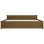 Honey brown solid wood bed frame 200x200 cm by vidaXL, Beds and slatted bases - Ref: Foro24-815067, Price: 145,66 €, Discount: %