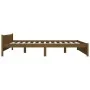 Honey brown solid wood bed frame 200x200 cm by vidaXL, Beds and slatted bases - Ref: Foro24-815067, Price: 145,66 €, Discount: %