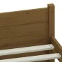 Honey brown solid wood bed frame 200x200 cm by vidaXL, Beds and slatted bases - Ref: Foro24-815067, Price: 145,66 €, Discount: %