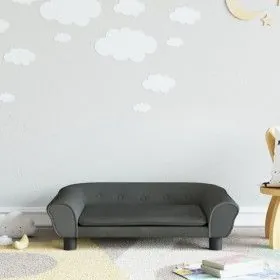 Dark gray velvet children's sofa 70x45x26 cm by vidaXL, Baby and Toddler Furniture - Ref: Foro24-3196402, Price: 71,03 €, Dis...