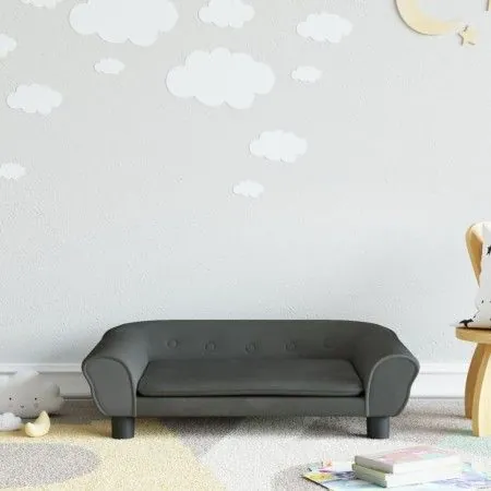 Dunkelgraues Kindersofa aus Samt, 70x45x26 cm von vidaXL, Baby- und Kleinkindmöbel - Ref: Foro24-3196402, Preis: 71,00 €, Rab...