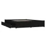Bettgestell mit Schubladen schwarz 140x190 cm von vidaXL, Betten und Lattenroste - Ref: Foro24-3103507, Preis: 257,14 €, Raba...