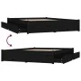 Bettgestell mit Schubladen schwarz 140x190 cm von vidaXL, Betten und Lattenroste - Ref: Foro24-3103507, Preis: 257,14 €, Raba...