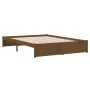Honey brown solid wood bed frame 140x200 cm by vidaXL, Beds and slatted bases - Ref: Foro24-814952, Price: 109,38 €, Discount: %