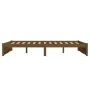 Honey brown solid wood bed frame 140x200 cm by vidaXL, Beds and slatted bases - Ref: Foro24-814952, Price: 109,38 €, Discount: %
