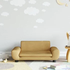 Sofá para niños de terciopelo marrón 70x45x33 cm von vidaXL, Baby- und Kleinkindmöbel - Ref: Foro24-3196391, Preis: 79,47 €, ...