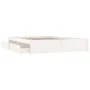 White bed frame with drawers 200x200 cm by vidaXL, Beds and slatted bases - Ref: Foro24-3103534, Price: 268,93 €, Discount: %