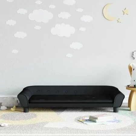 Black velvet children's sofa 100x50x26 cm by vidaXL, Baby and Toddler Furniture - Ref: Foro24-3196397, Price: 107,84 €, Disco...