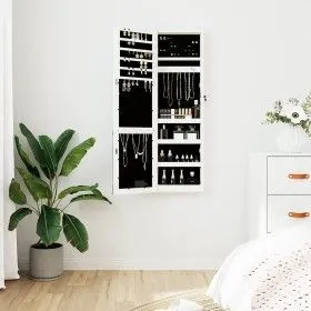 Mirror with jewelry box and LED lights for white wall by vidaXL, Mirrors - Ref: Foro24-353253, Price: 95,78 €, Discount: %
