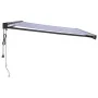 Toldo retráctil aluminio y tela azul y blanco 4x3 m de vidaXL, Toldos - Ref: Foro24-3154598, Precio: 719,76 €, Descuento: %
