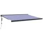Toldo retráctil aluminio y tela azul y blanco 4,5x3 m by vidaXL, Awnings - Ref: Foro24-3154599, Price: 717,28 €, Discount: %