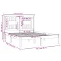 Bettgestell aus Massivholz 120x190 cm von vidaXL, Betten und Lattenroste - Ref: Foro24-3104033, Preis: 113,49 €, Rabatt: %
