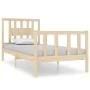 Solid wood bed frame 90x190 cm by vidaXL, Beds and slatted bases - Ref: Foro24-3104093, Price: 91,79 €, Discount: %